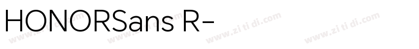 HONORSans R字体转换